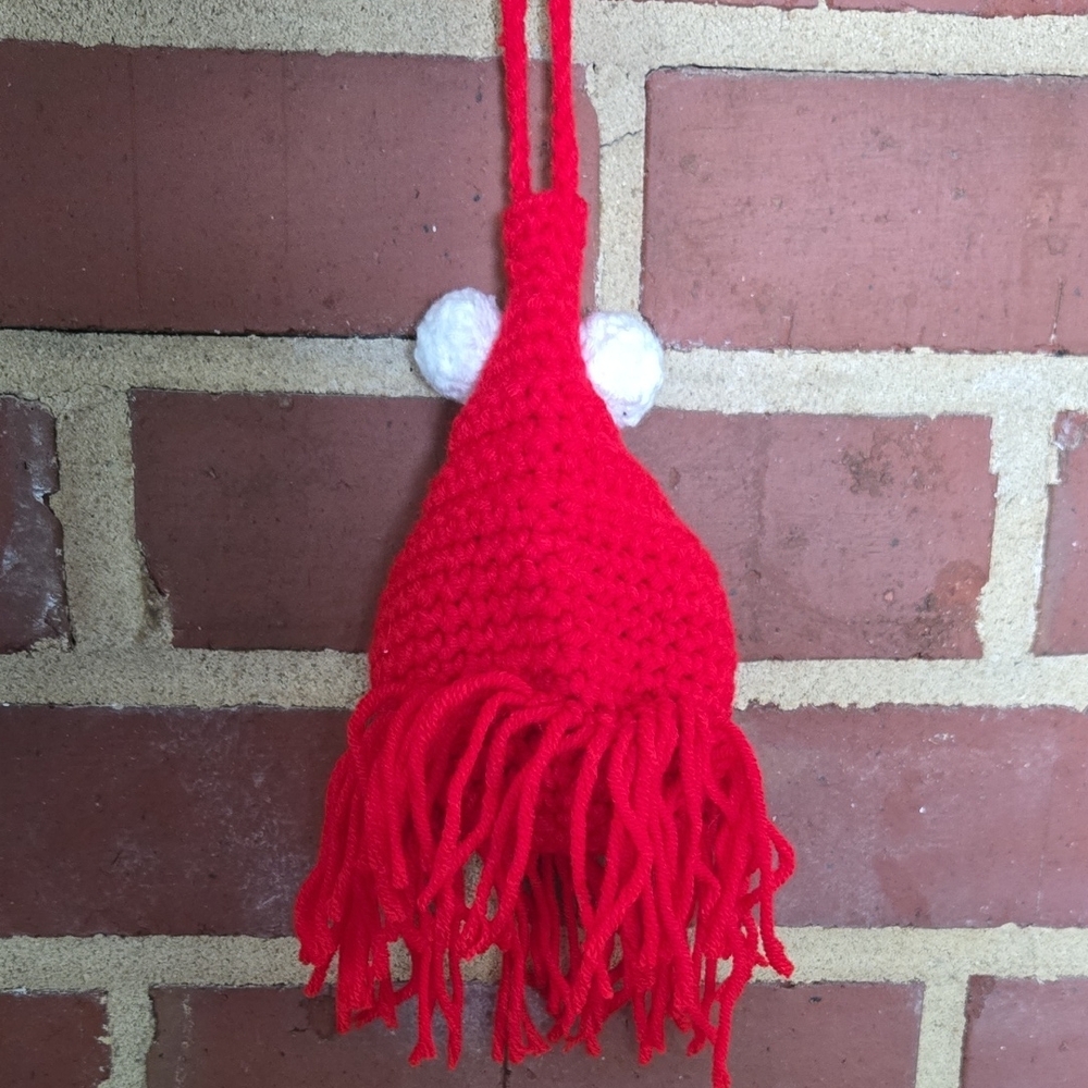 Crochet Hanging Car Charm Air Plant Holder Cute Boho Organizer Handmade One Only - Picture 4 of 5